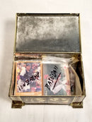 USED:  Tin collectible case W/ Sports cards