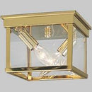Progress Lighting Clear Glass Polished Brass Two-Light Flush Mount - P3769-10