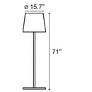 SLV Lighting 228965U Adegan Outdoor Floor Lamp, Stainless Steel/Anthracite