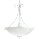 Progress Lighting P3619-30 Travera Faux Tiffany Art Glass Foyer Fixture, Textured White