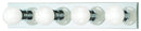 Four Light Vanity Strip, Polished Chrome, 24-Inch