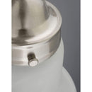 Progress Lighting P3367-09 1-Light Bath Bracket with Etched Alabaster Style Glass, Brushed Nickel