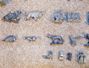 USED: Lot of 25 Vintage Miniature Pewter Figurines