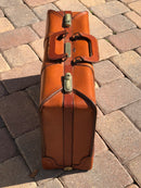 Vintage Stylite Leather Suitcase 1950s NO KEY