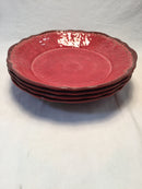Le Cadeaux Red Salad Plates Set Of 4