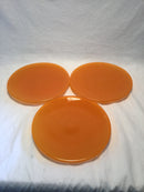 Vintage Orange glass accent plates set of 3